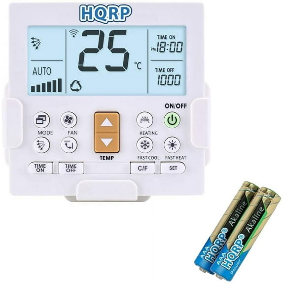 HQRP Remote Control Compatible with Sanyo 9203908675035 RCS-4HVPIS4U rcs-ks09 KS0911 KS1822 KS2422 KS3012W KS3622 26PEK1U6 KS2412W TS3622 XS2422 Air Conditioner