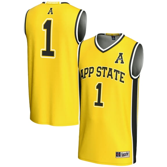 Men's GameDay Greats #1  Gold Appalachian State Mountaineers  Lightweight Basketball Jersey