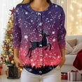 thumbnail image 6 of adviicd Christmas Cardigan Sweater for Women Open Front Holiday Graphic Funny Cute Long Sleeve Xmas Outfit 2025 Fashion (Purple, S), 6 of 6