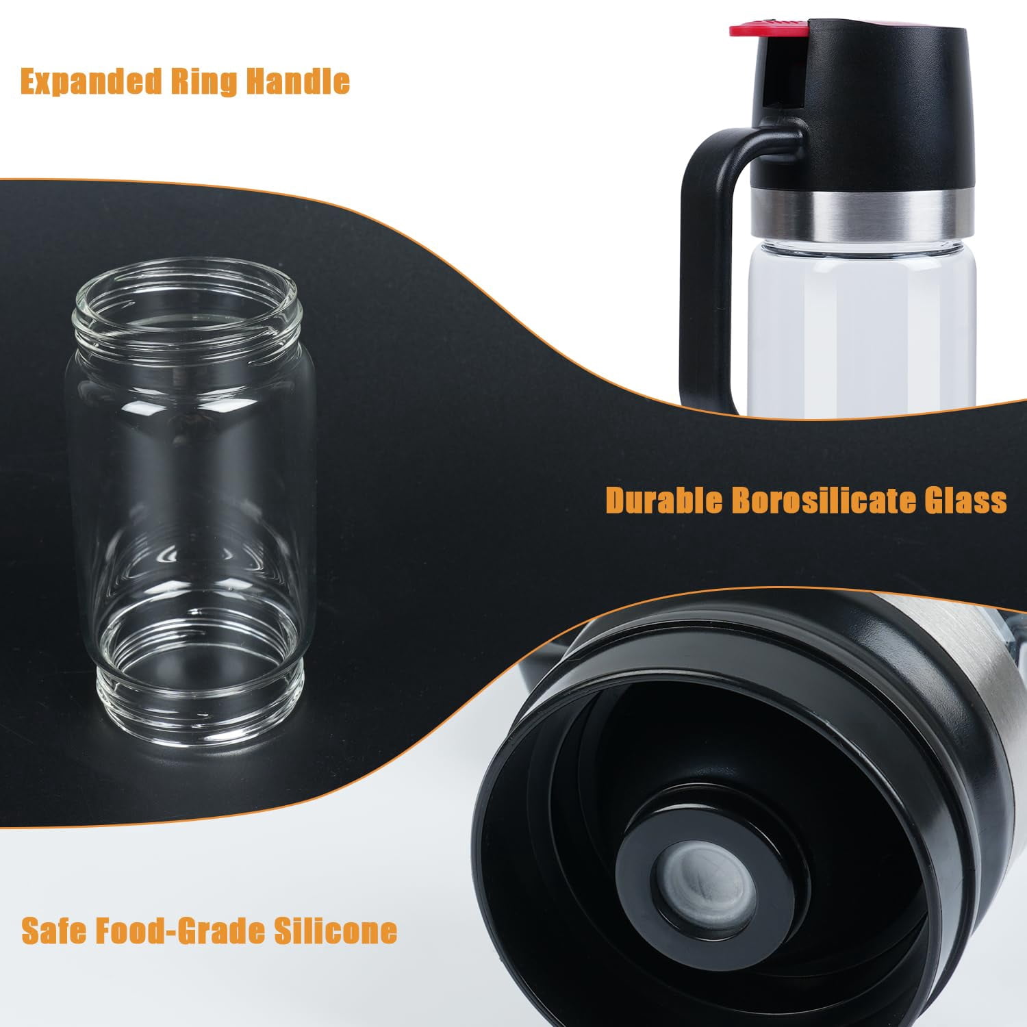 Honey Dispenser 12Oz No Drip with Base 2026 Upgrade, Glass Honey Jar pot with Handle, Syrup Dispenser for Coffee or Tea, Mess Free Honey Dispenser for Honey and Syrup, Honey Container
