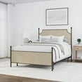 thumbnail image 6 of Hillsdale Furniture McArthur Queen Metal and Upholstered Bed, Bronze with Linen Stone Fabric, 6 of 13