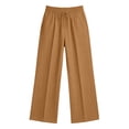 thumbnail image 5 of Horkkom Linen Pants Women Summer Elastic Waist Wide Leg Pants Casual Vacation Loose Pants with Pockets XL, 5 of 10