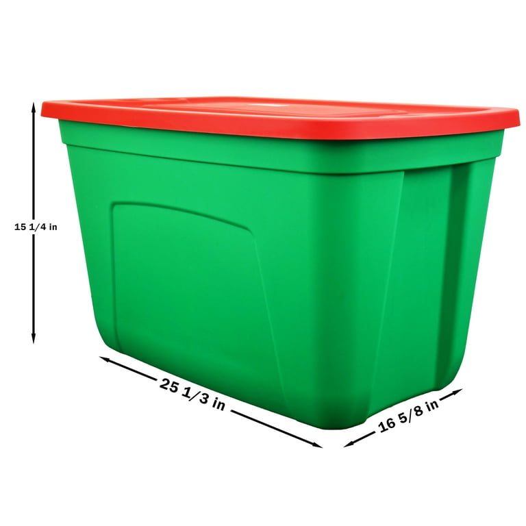 Rubbermaid Tote Bin Recycling Container - 18 Gallon, Green