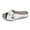 White, variant on XIAQUJ Ladies Fashion Solid Color Leather Overlay Belt Buckle Decoration Flat Bottom Sandals and Slippers Sandals for Women 2024 Black 7