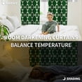 thumbnail image 3 of St. Patrick's Day Blackout Curtains for Bedroom, Spring Shamrock Plants Green Plaid Thermal Insulated Kitchen Drapes with Grommets, Light Blocking Window Treatment, 2 Panels 52" x 90", 3 of 7