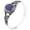 Silver Purple, variant on Men's and Women's Stainless Steel Personalized Retro Hollow Gem Ring Silver Purple Size 11
