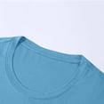 thumbnail image 6 of Bosfbaoi T Shirts For Women Solid-color Crew Neck Tops Spandex Athletic Short-sleeved Top, 6 of 7