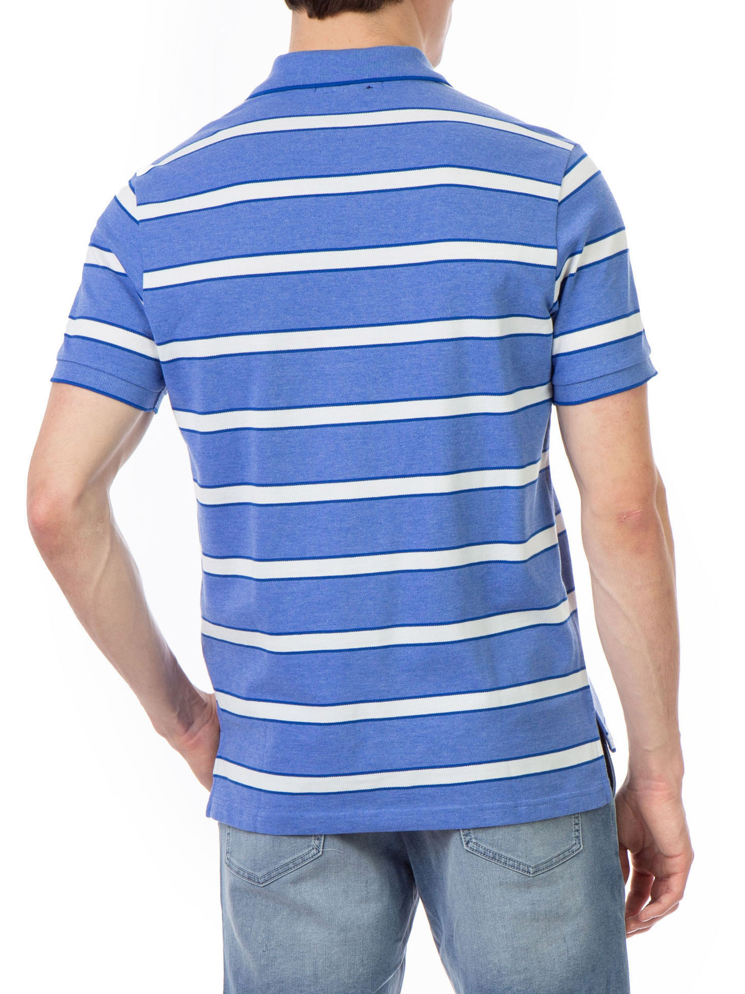 U.S. Polo Assn. Men's Striped Pique Polo Shirt - image 3 of 5