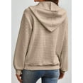 thumbnail image 6 of DOKOTOO Hoodies for Women Zip Up Hoodies Oversized Sweatshirts Casual Waffle Hooded Sweatshirt with Pocket S-2XL, 6 of 12