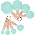thumbnail image 1 of Measuring Cups and Spoons Set, Stainless Steel Handle, Reusable Food Grade Tools with Precise Scale Design for Accurate Measurement in Cooking & Baking, Set of 8 (Flat Bottom Design), 1 of 5