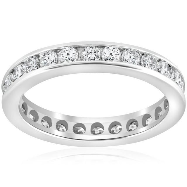 Ensemble de 1 1/2 Chaîne Diamant Bague Éternité 950 Platine