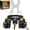 Black, variant on LEFORĀ·Z Heavy Duty Utility Work Belt,27 Pockets Magnetic Detachable Pouch with 4 D-Rings,Brown,for Electrician Carpenter Construction Work