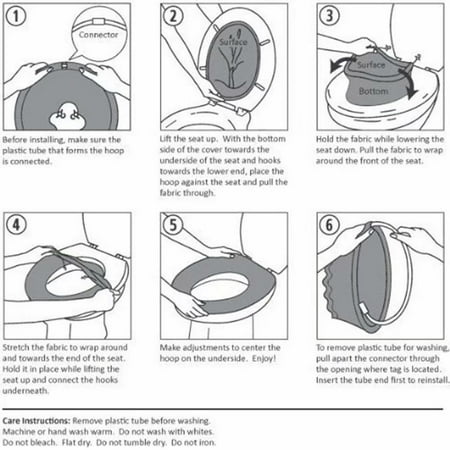 Bathroom Soft Thicker Warmer Stretchable Washable Cloth Toilet Seat Cover Pad 6pcs Random Color Canada - How To Put On Cloth Toilet Seat Cover