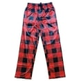thumbnail image 5 of Red/Black Buffalo Plaid Mens' 2-Piece Fleece Pajama Set (top-bottom Loungewear) SIZE- S, 5 of 5
