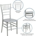 thumbnail image 4 of YYEAN Mahogany Resin Stacking Chiavari Chair 18.5"D x 15.75"W x 36.5"H-Silver, 4 of 11