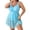 Sky Blue, variant on Bxsruta Women's Plus Size Sports Bikini Swimsuit 2 Piece Underwire Padded Swimwear for Beach Vacation