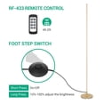 thumbnail image 4 of EDISHINE Modern LED Floor Lamps with Remote for Living Room, Dimmable, 49FT Remote Range, 57.5 inch Minimalist Standing Lighting for Bedroom, Office, Gold, 4 of 10