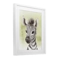 thumbnail image 2 of Stupell Industries Cottage Jungle Friends Baby Zebra White Framed Print Under Glass, 13 x 16, by Christine Simpson Art, 2 of 8