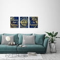 thumbnail image 5 of 3 Piece Blue and Gold Canvas Decor Motivational Quotes Wall Art Life Inspirational Positive Sign Saying Poster Painting Artwork Framed for Home Living Room Bedroom Decorations Framed, 5 of 6