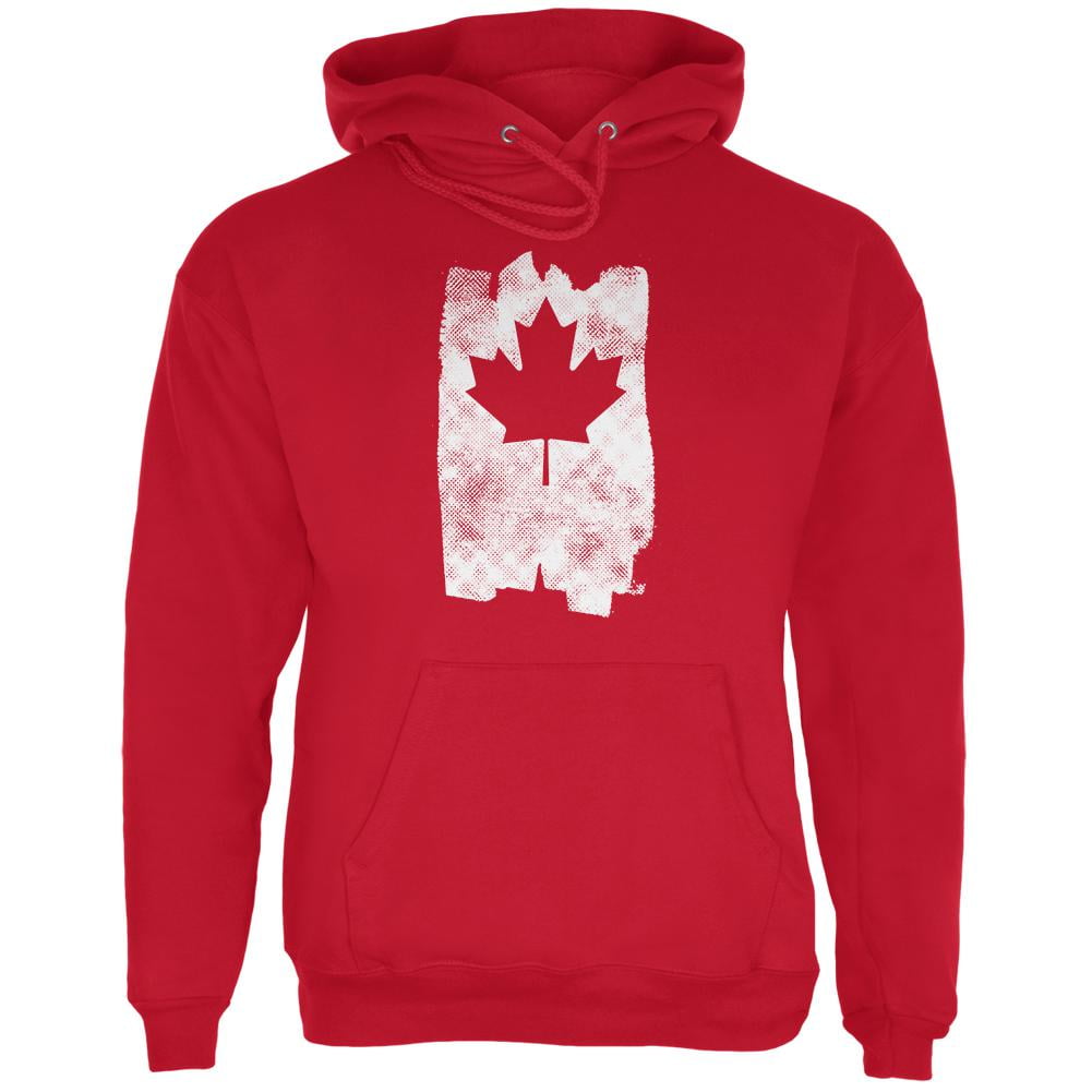 Old Glory Canada Flag Canadian Eh Mens Hoodie 