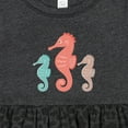 thumbnail image 4 of Inktastic Seahorse Ocean Sea Creatures Girls Baby Dress, 4 of 5