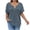 Gray, variant on Plus Size V-Neck Short Sleeve T-Shirts for Curvy Women Ribbed Knit Casual Loose Fit Oversized Summer Tunic Tops
