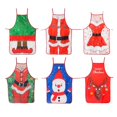 thumbnail image 1 of Flmtop Adult Santa Claus Christmas Party Decor Home Kitchen Cooking Cleaning Apron, 1 of 10