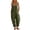Army Green, variant on Jumpsuits for Women Dressy Cotton Linen Overalls Adjustable Strap Roll Hem Bib Overalls Pants Loose Comfy Baggy Summer Sleeveless Romper with Pockets