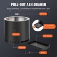 thumbnail image 4 of VEVOR Smokeless Fire Pit Stove Bonfire, H: 18 in x Dia: 28 in ,Wood Burning Fireplaces with Removable Ash Pan, SUS430 Stainless Steel inner Portable Outdoor Firepit,for Outdoor Patio Camping, Black, 4 of 9