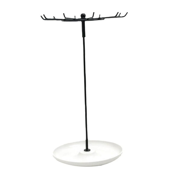 yotijay Jewelry Organizer Ear Necklace Display Holder Jewelry Display Rack Tray Black
