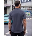 thumbnail image 4 of COOFANDY Men's Short Sleeve Dress Shirts Wrinkle Free Polka Dot Print Shirt Casual Button Down Shirts with Pocket, 4 of 6