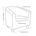 thumbnail image 2 of Tub Chair Cover Club Chair Slipcover for Armchairs Stretch Armchair Slipcover Club Chair Protector Machine Washable, 2 of 7