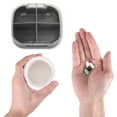 thumbnail image 4 of Unique Bargains 1 Pc Pill Case 4 Grid Portable Pill Box Black, 4 of 6
