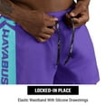 thumbnail image 4 of Hayabusa Men's Icon Kickboxing Shorts - Purple/White, Medium, 4 of 5