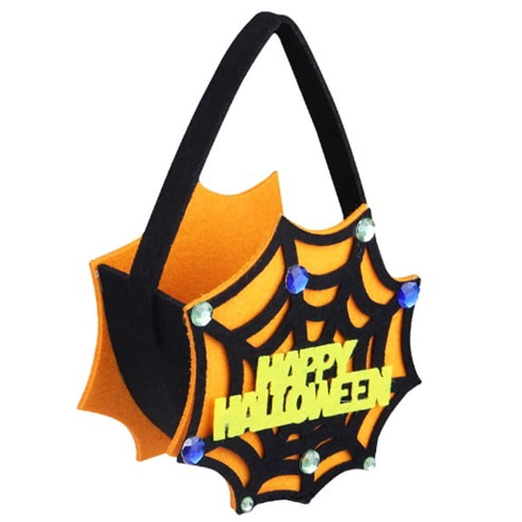 TUITOONM Spider Web Candy Bag Treat Bags Halloween Element Tote Bags with Handles Gift Bags Multifunctional Gifts Wrapping Party Supplies