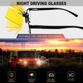 thumbnail image 6 of KANASTAL Clip on Night Driving Glasses Men Women Flip up UV400 Anti Reflect Yellow, 6 of 6