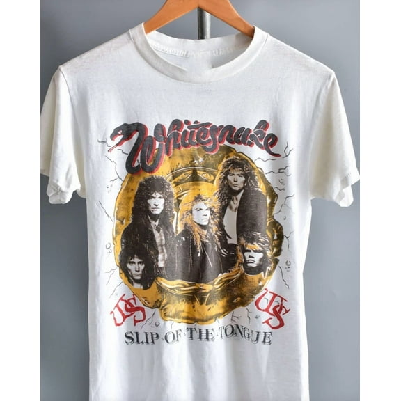 VTG Whitesnake Concert Worn Soft Thin Unisex T-Shirt S-5XL ED525