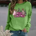 thumbnail image 2 of Women's Christmas Sweatshirts，Womens Crew Neck Tops Long Sleeve Pullover Sweater Blouses Relaxed Fit Sweatshirt Lounge Dressy Shirts Tops Xmas Graphic Sweatshirt, 2 of 3