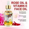 thumbnail image 2 of Aliver Organic Rose + Vitamin E Face Oil, 60 mL,  Rejuvenate & Enhance Skin, Anti-Aging Moisturizer Facial Oil, 2 of 10