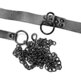 thumbnail image 2 of Leather Collar Necklace Circle Women Leather Choker Metal Ring Choker, 2 of 5