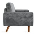 thumbnail image 3 of 70" Luxury Velvet Couch, Neche 3 Seater Modern Upholstered Loveseat Sofa in a Box, Office Home Living Room Furniture, 2 Pillows,Gray, 3 of 6