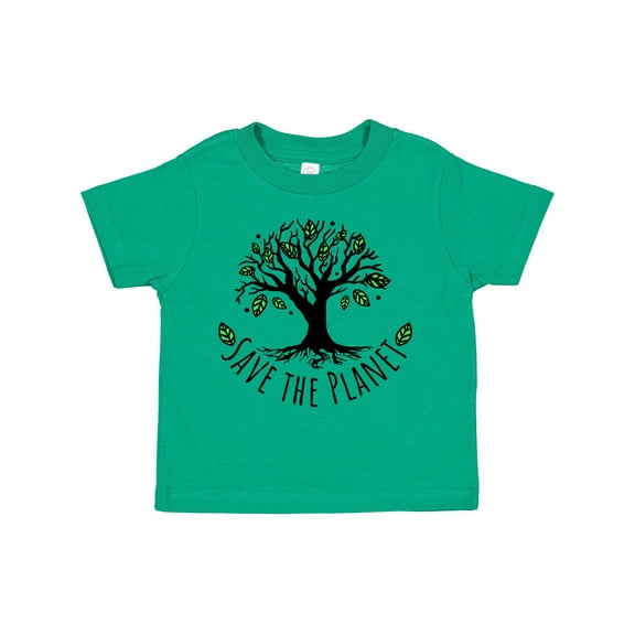 Inktastic Save the Planet Tree Design with Green Leaves Boys or Girls Toddler T-Shirt
