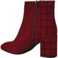 thumbnail image 4 of Women's Journee Collection Sarah Heeled Ankle Bootie Burgundy Manmade 12 M, 4 of 6