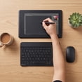 thumbnail image 3 of Wireless Keyboard and Mouse Combo, Rechargeable Compact Keyboard with Quiet Keys and Ergonomic Mouse for Tablet, Laptop and Smartphone, Black, 3 of 6