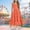 Orange, variant on JUSLIO Girls Princess Dress Zipper Crew Neck Short Sleeve Casual Dresses Size 3 Y