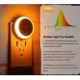 thumbnail image 4 of Amber Night Light, Plug-in Led Nightlight, Dusk To Dawn Sensor, Energy Efficient, Plug In, Soft Glow, 2 Pack,orange High-quality, 4 of 4