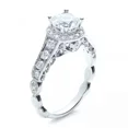 thumbnail image 3 of Spot Jewel 14k White Gold Over Ring for Women's - Round Cut 2.1 Ct Lab Created Diamond Engagement Ring for Women's - Split Shank Anniversary Gift for Her - Christmas Special Gift for Her, 3 of 7