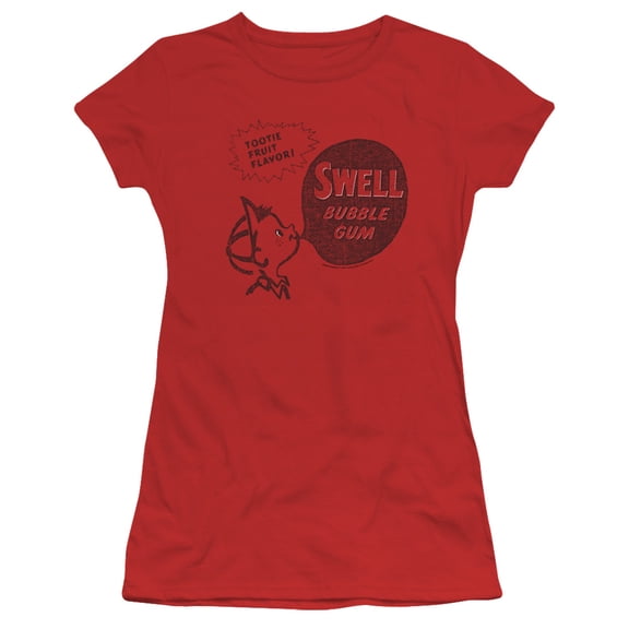 Dubble Bubble Swell Gum S/S Junior Women's T-Shirt Sheer Red