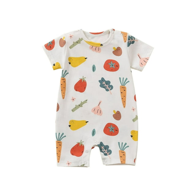 Birdeem Barboteuse à Manches Courtes pour Bébé Fille Garçon Couleur Unie