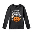 thumbnail image 2 of Kiijoy Girls Halloween Long Sleeve T Shirt Kids Cotton T-Shirt Top, Black, Sizes 2-13, 2 of 6